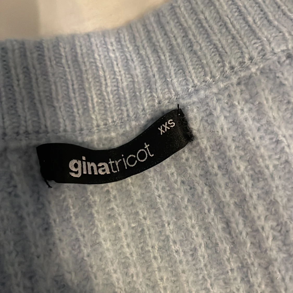 Ljusblå stickad tröja Gina Tricot - 2