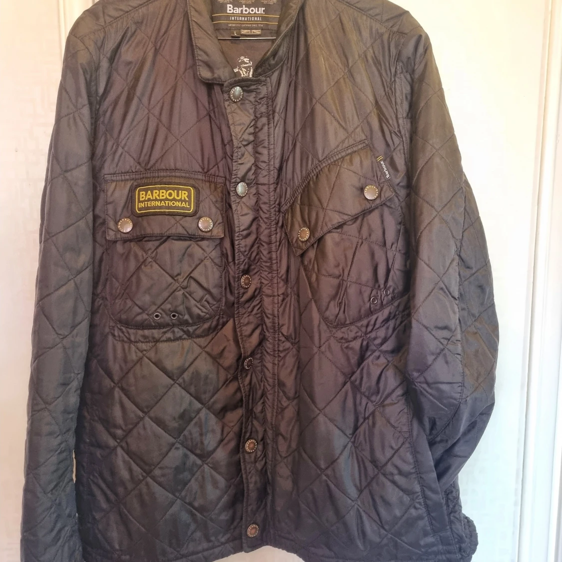 Svart quiltad jacka Barbour L