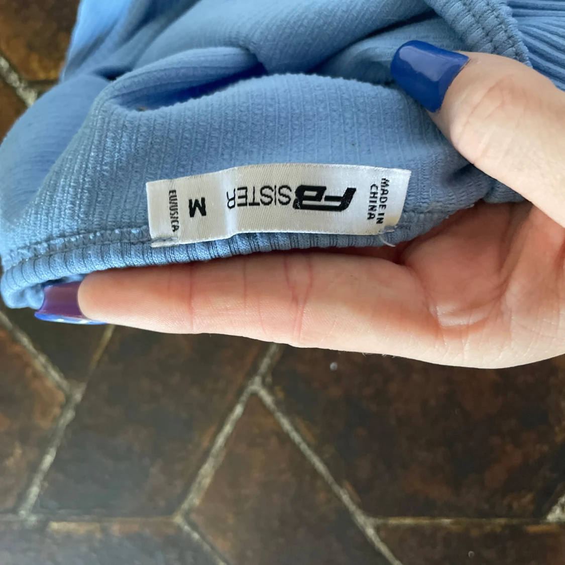 Blå ribbad bikiniunderdel från Sisters - 2