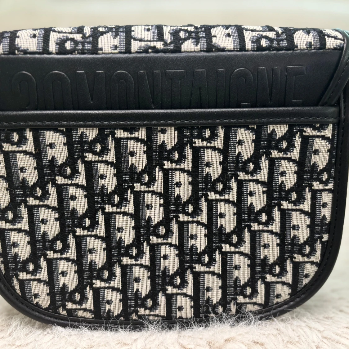 Dior 30 Montaigne axelväska i svart och vit canvas - 2