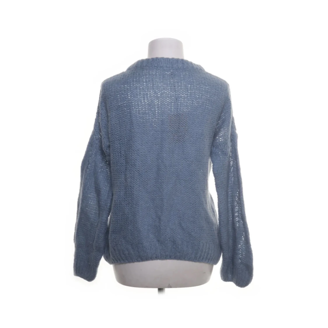Blå stickad tröja mohair - 1