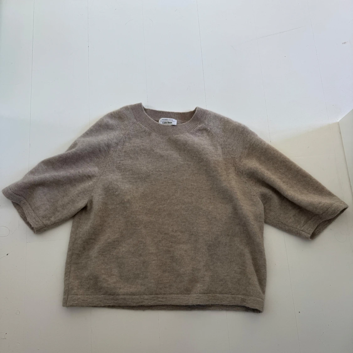 Beige stickad tröja - 4