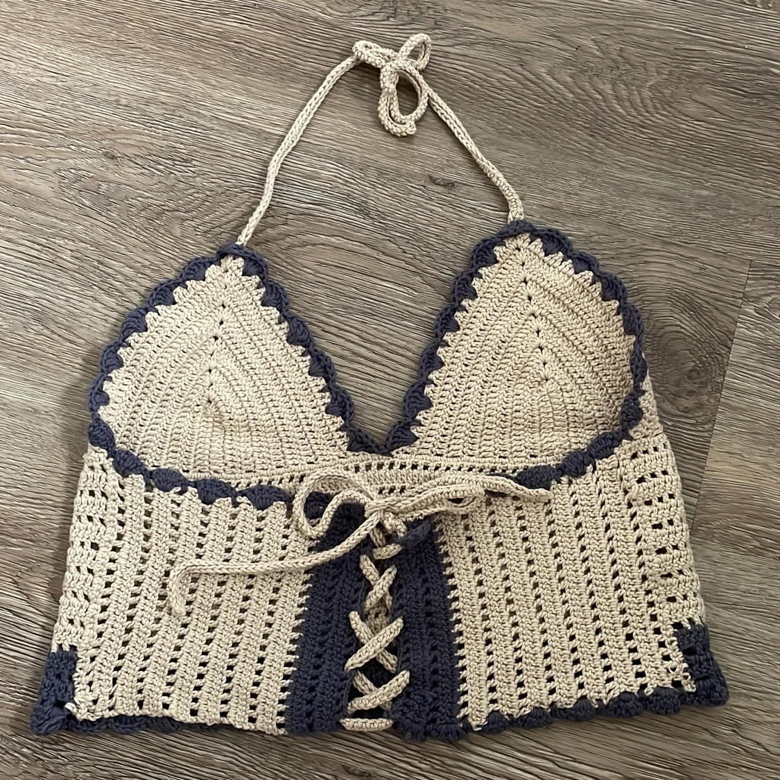 Handgjord stickad topp - 1