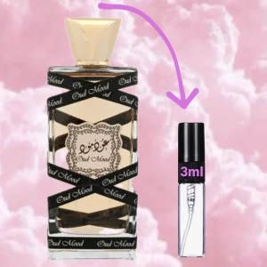Oud Mood parfymprov 3ml - Parfymprov på 3ml av Oud Mood, en lyxig doft. Perfekt för dig som vill testa doften innan köp av större flaska.