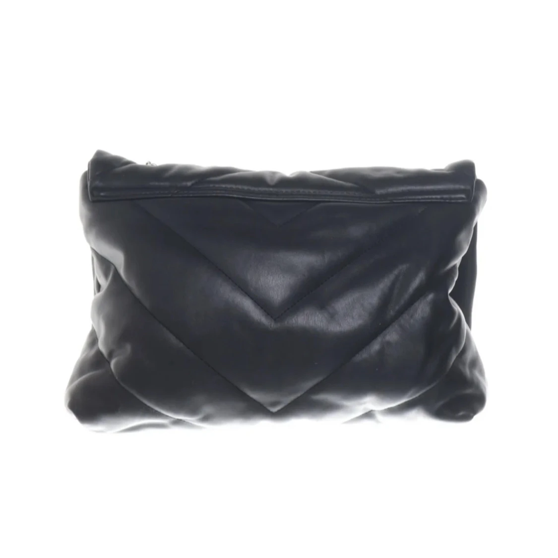 Svart quiltad axelväska med kedjerem - 2