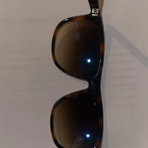 Bruna solglasögon från Ray-Ban - Snygga solglasögon från Ray-Ban med brunmelerad båge och stora, fyrkantiga glas. Glasen är tonade i brunt och bågarna har en klassisk, tidlös look. Perfekt accessoar för att lyfta din stil.