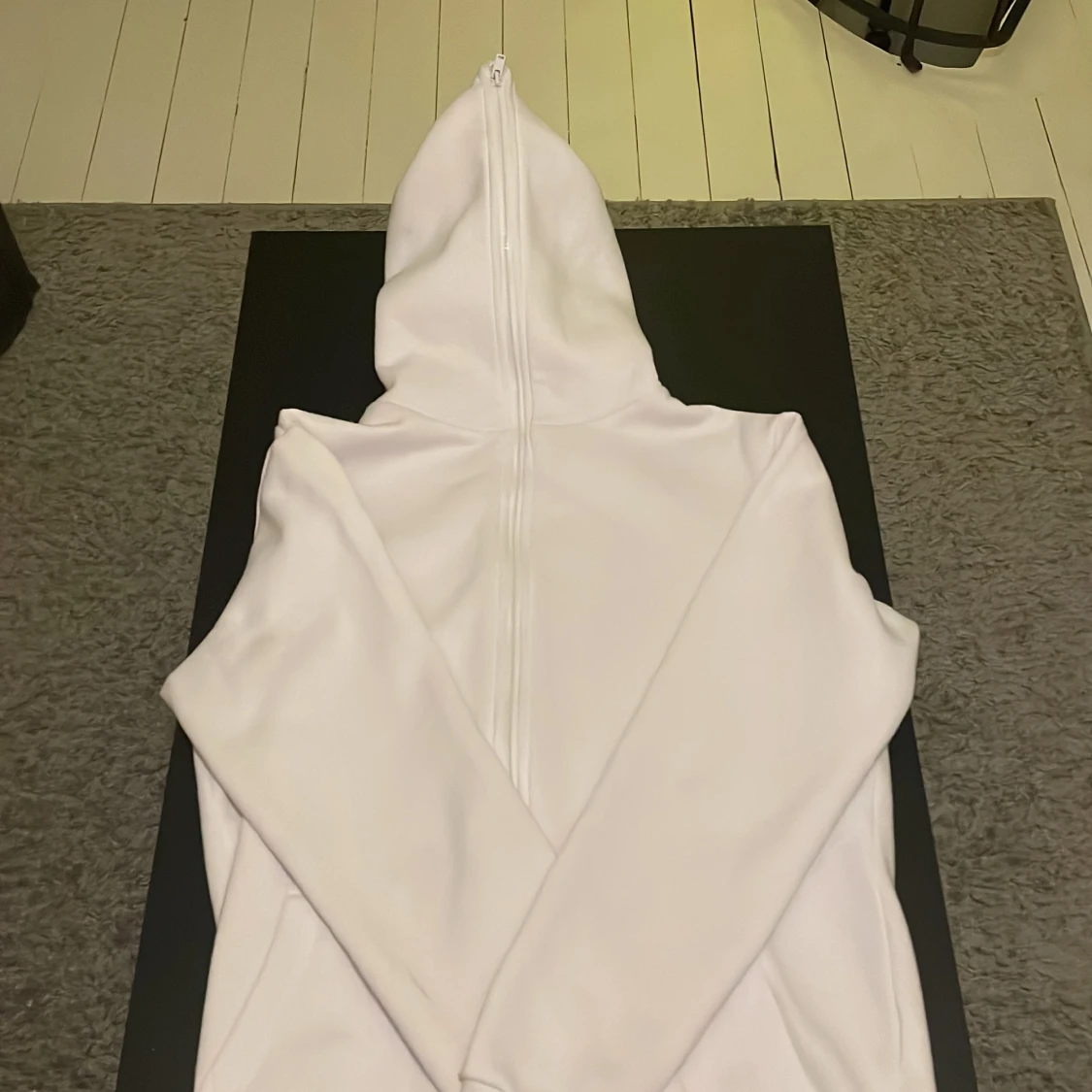 Vit hoodie med dragkedja från new yorker - 3