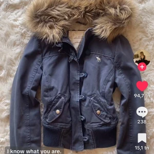 Fodrad bomberjacka med fuskpäls abercrombie and fitch  - ISO!! In search of! Söker dessa två jackor från abercrombie and fitch! Mörkblåa, vit.. Hör av dig ifall du har en till salu! Betalar bra! Storlek spelar ingen roll