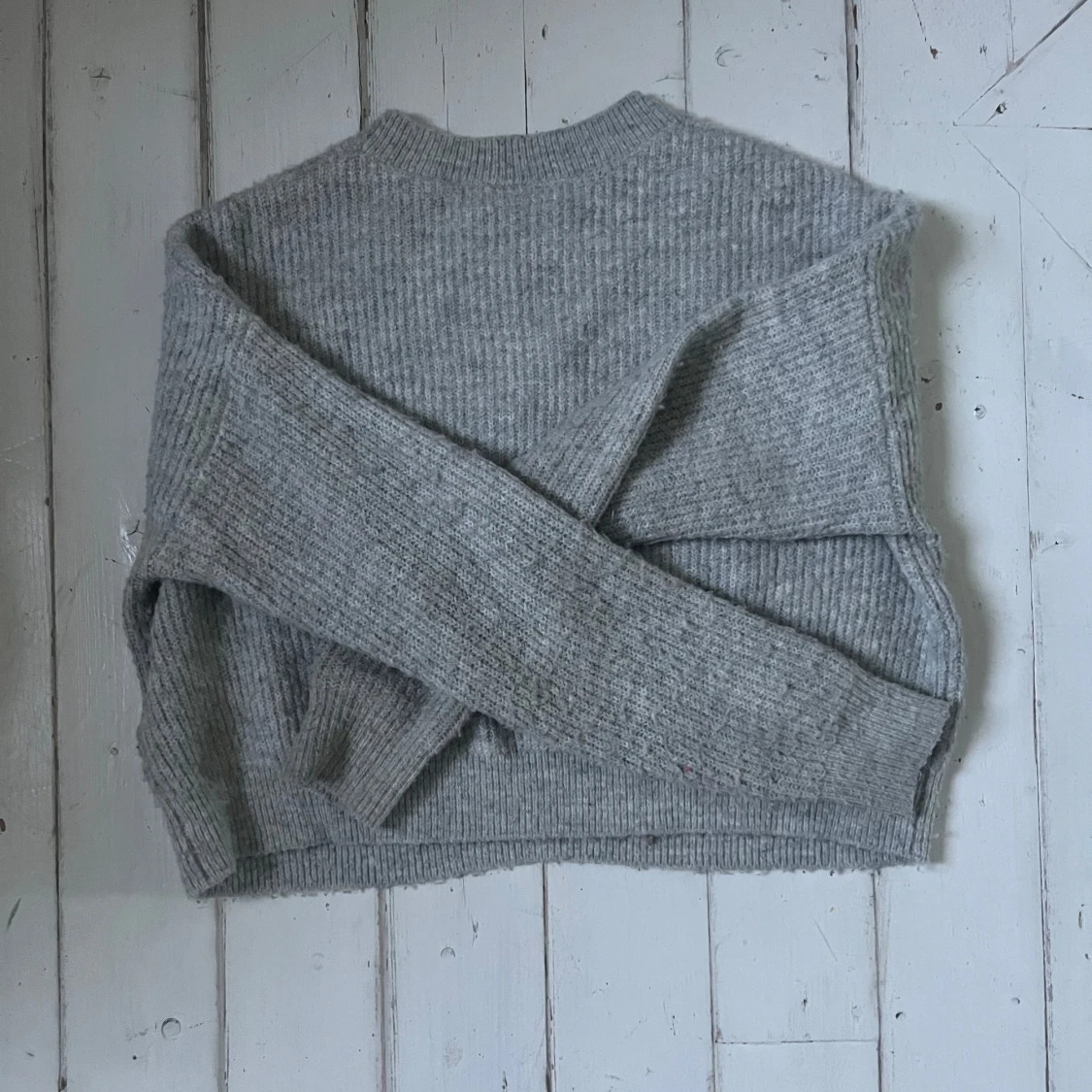 Grå stickad tröja🫶 - 3