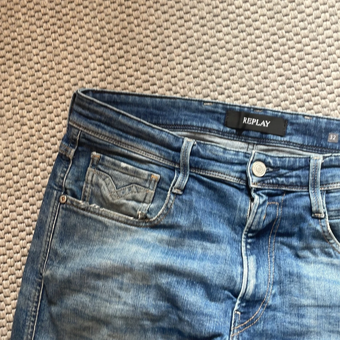 Blå Replay Anbass jeans herr - 1