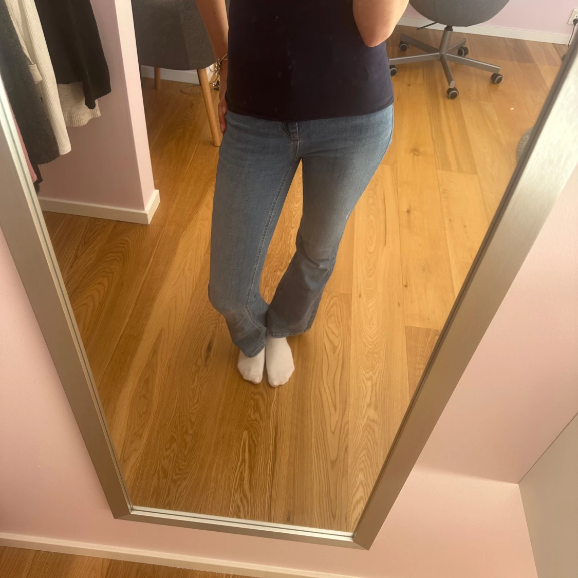 Blå bootcut jeans - 1
