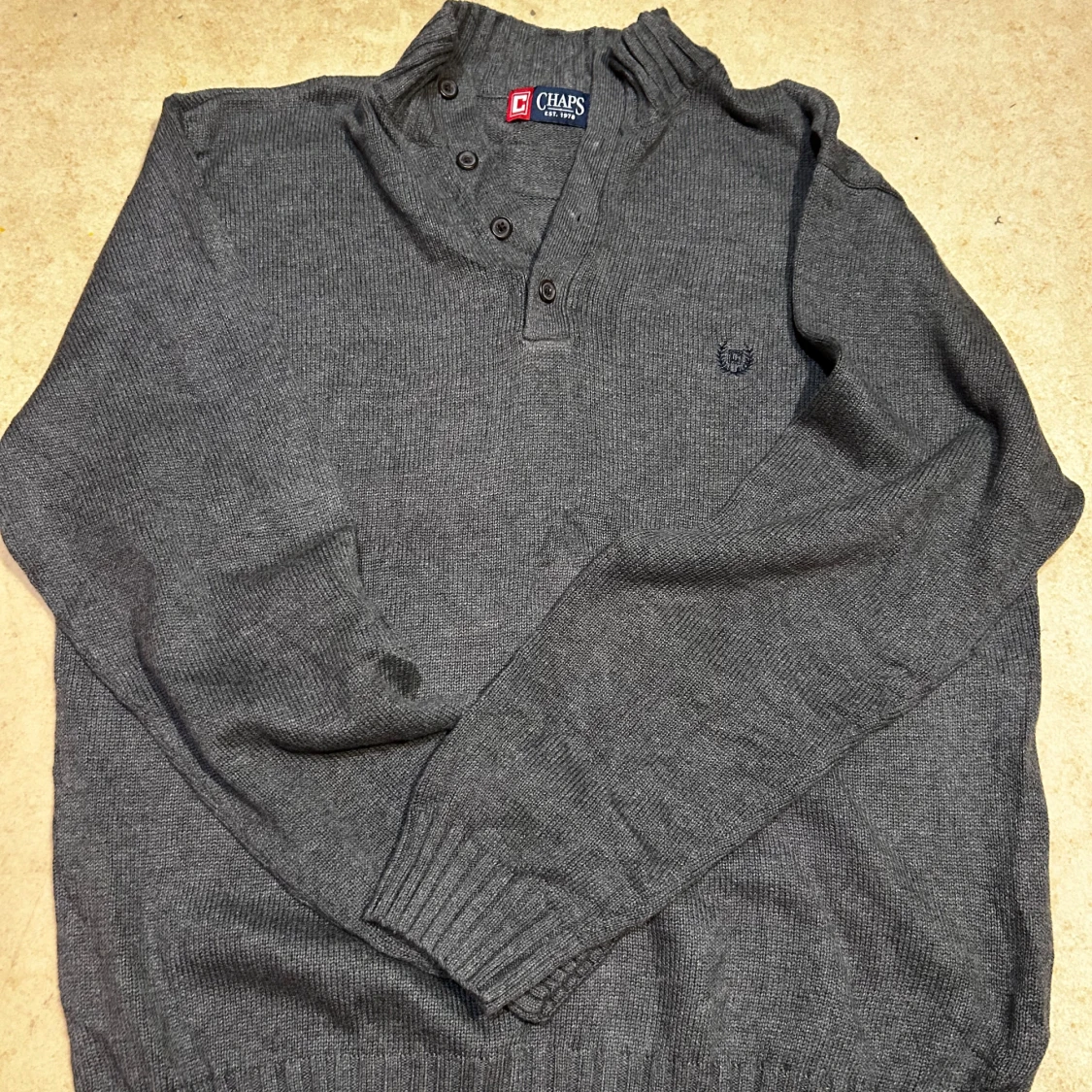 Dark grey CHAPS sweater  - 1