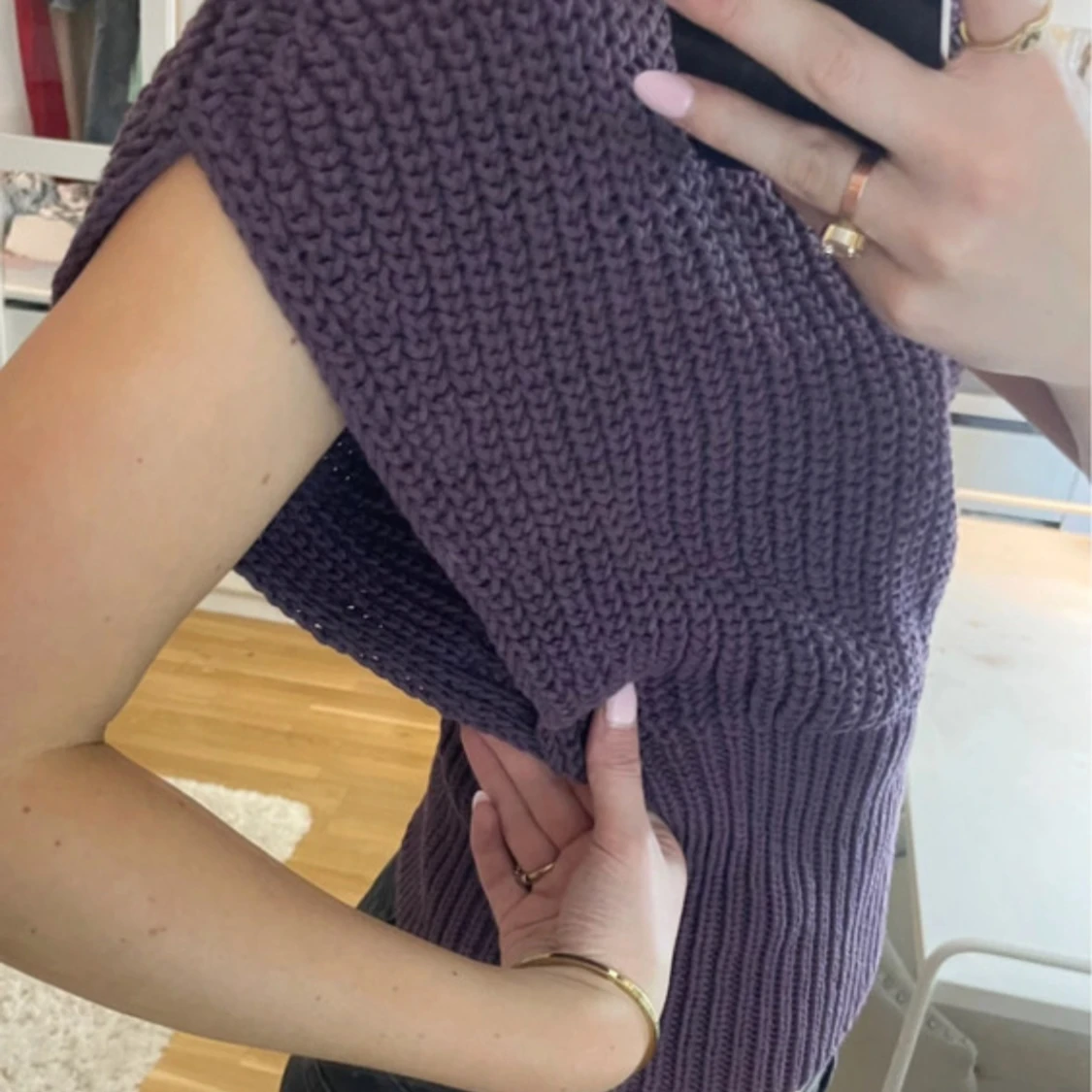 Virkad/stickad tröja - 1