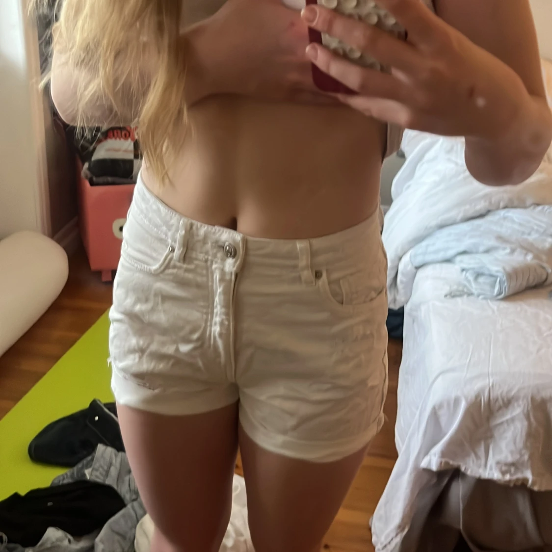 Vita jeansshorts från LAB Industries - 1