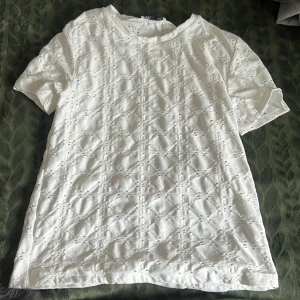 Zara t-shirt - Använd T-shirt från Zara är så gott som ny. Små hål i tröjan som ska vara där. Storlek xs-s 