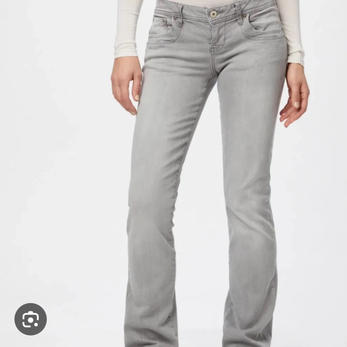 Grå bootcut jeans - 90