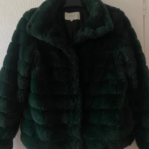 Grön pälsjacka - Säljer denna supersöta pälsjacka som jag köpte på sellpy i höstas. Använts mer till fina tillfällen än till vardags. Säljer pga att jag vill köpa en ny.