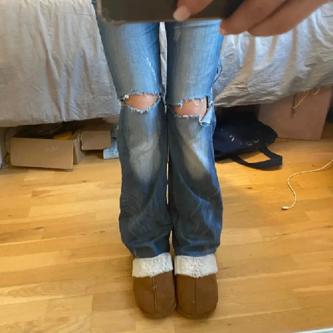 Lågmidjade bootcut jeans - 91