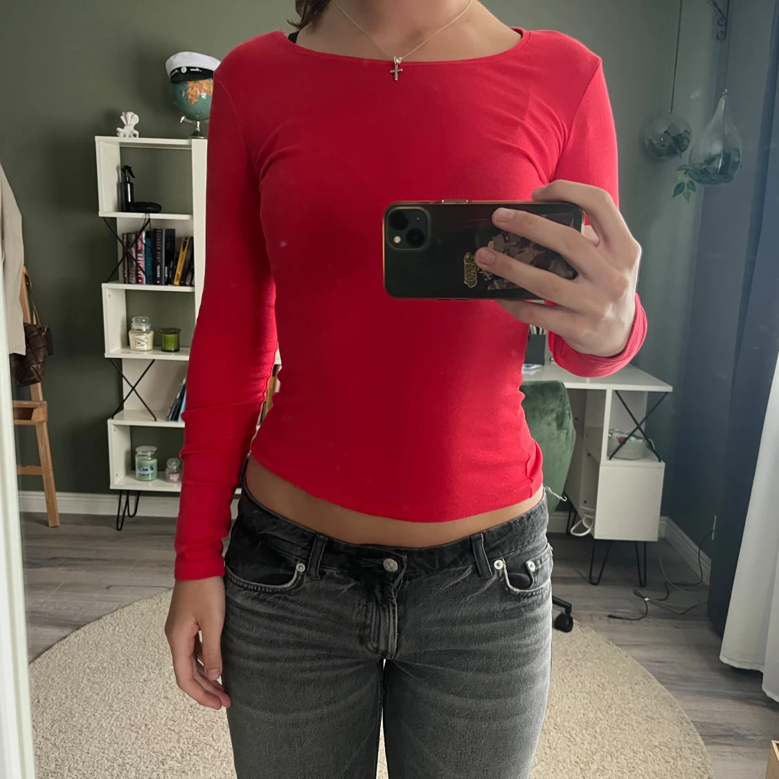 Röd tajt tröja 🍓🐦‍🔥