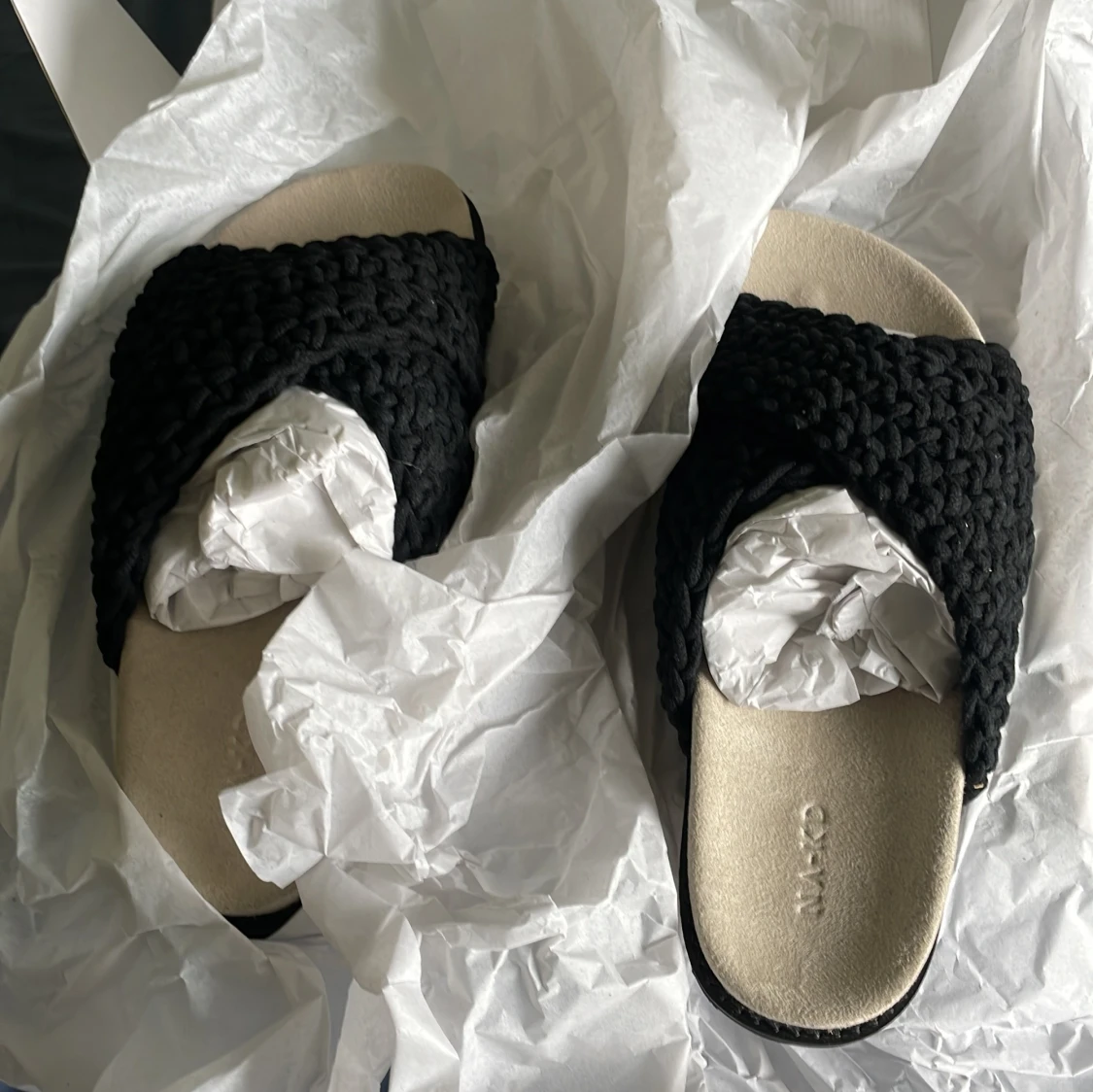 NA-KD Knitted Footbed Slippers TOFFLOR - 90