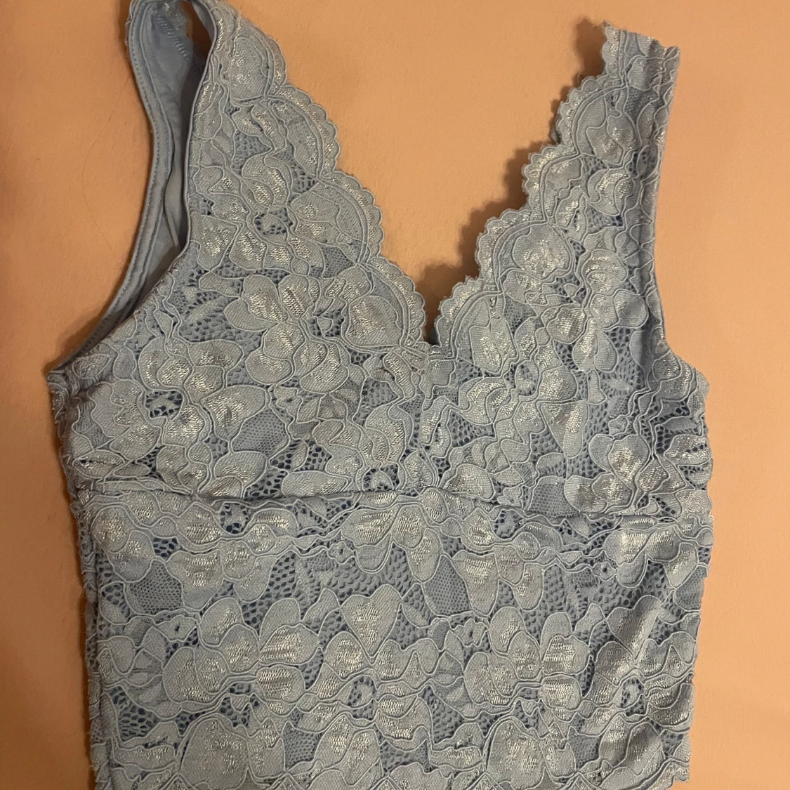 Ljusblå spetslinne - 91