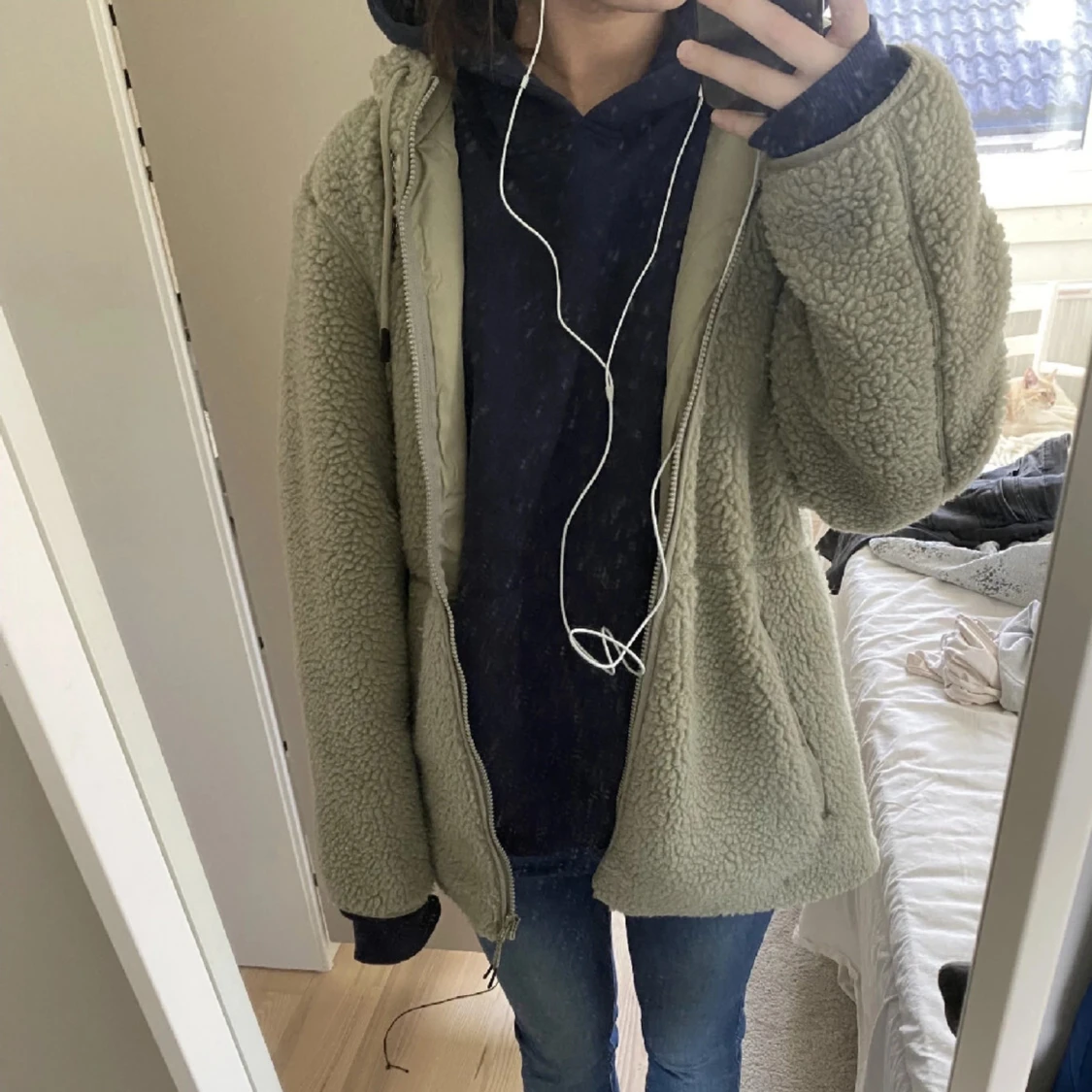 Mossgrön Teddyjacka hm - 91