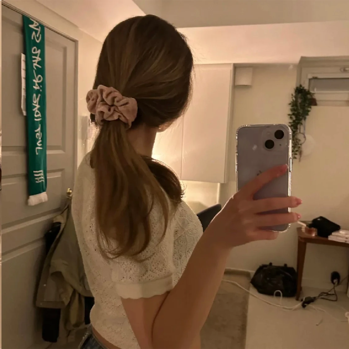 Finstickad mönstrad topp - 91