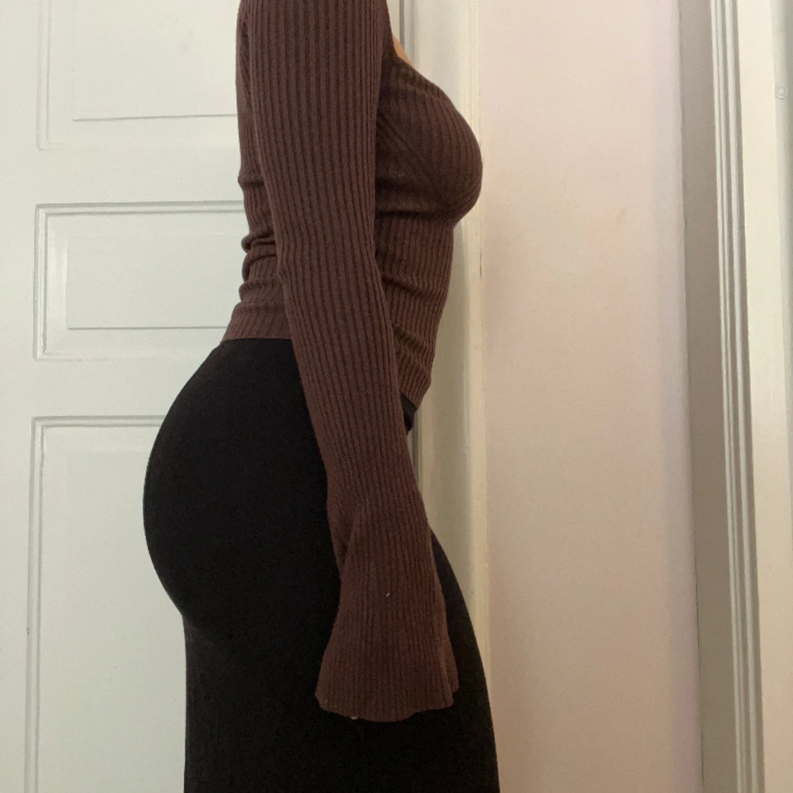 Brun långärmad topp - 90