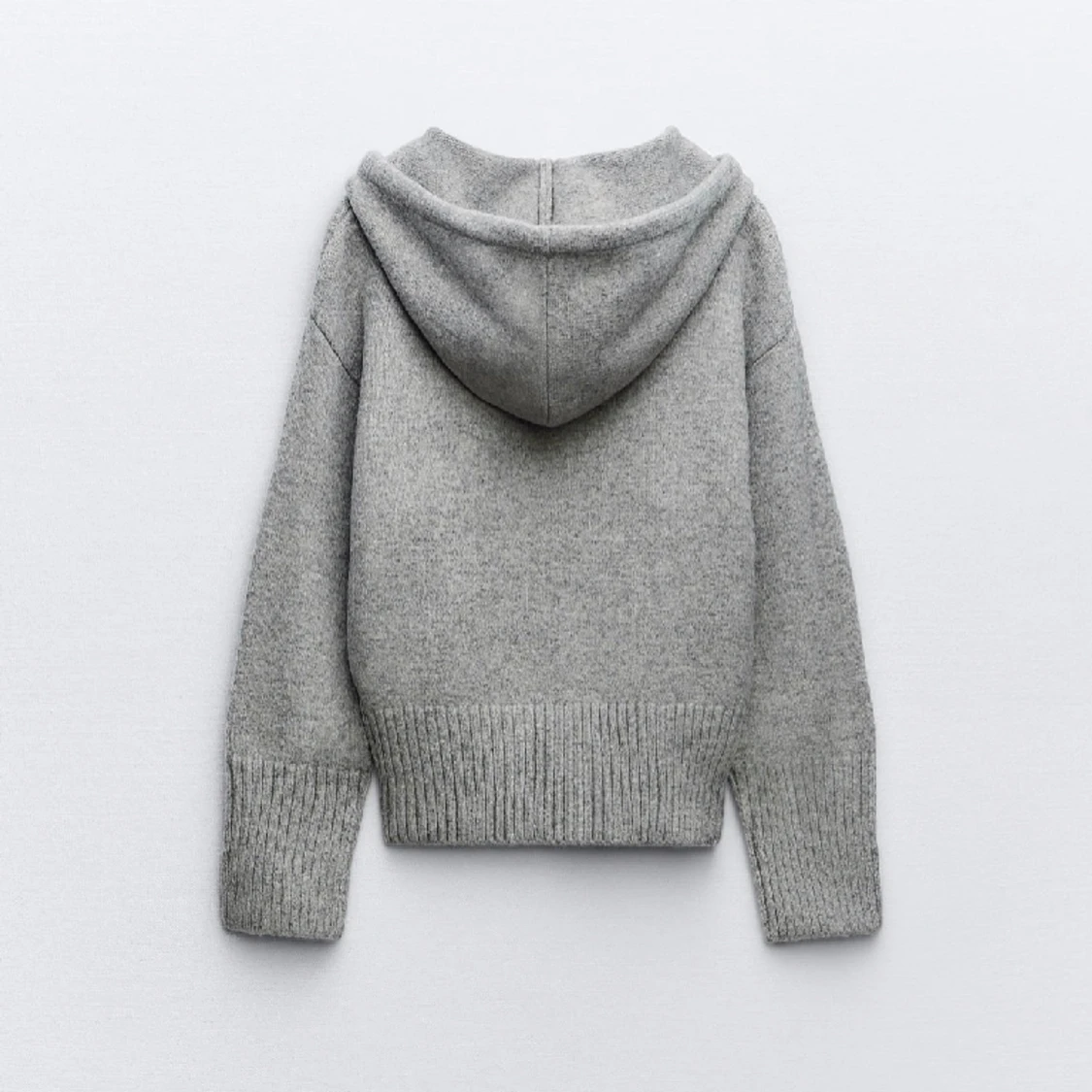 Stickad Sweatshirt Med Huva - 91