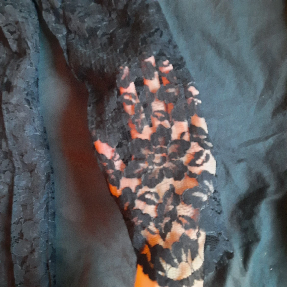 Svart spets klänning - 90