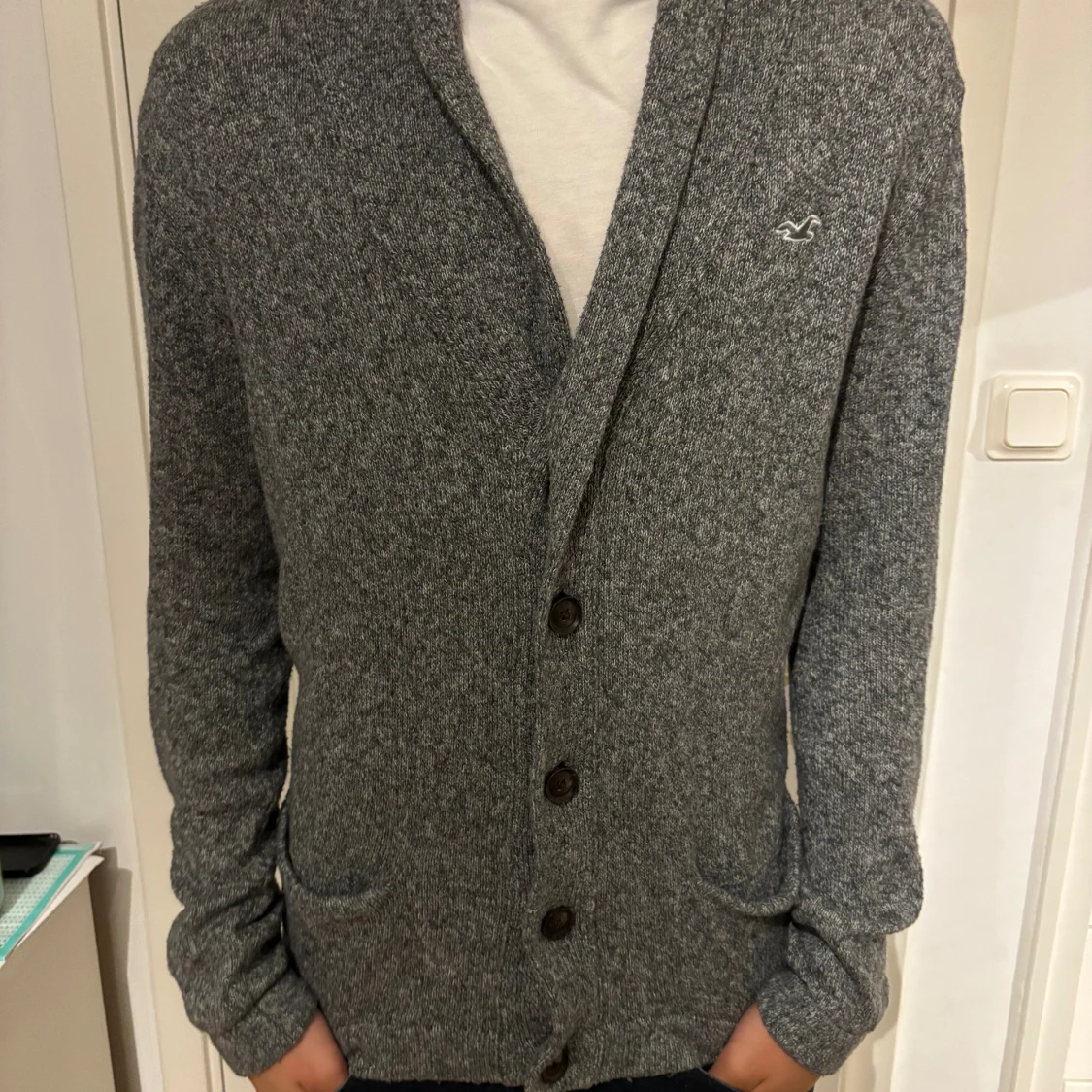 Hollister stickad cardigan 