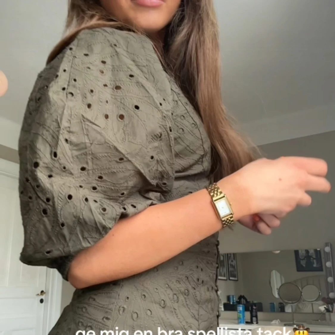 grön klänning  - 91