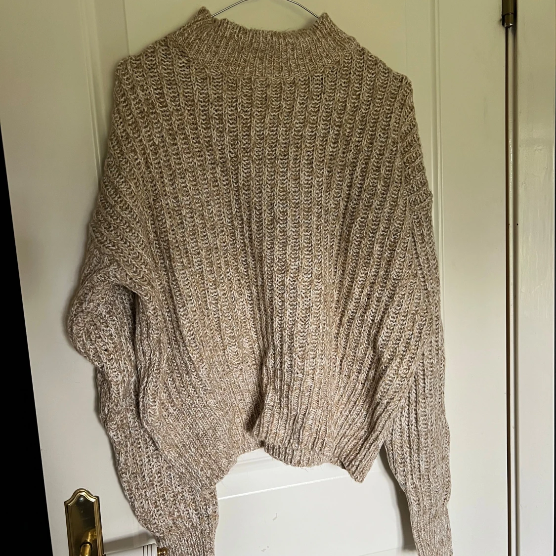 Brun/beige stickad tröja - 91