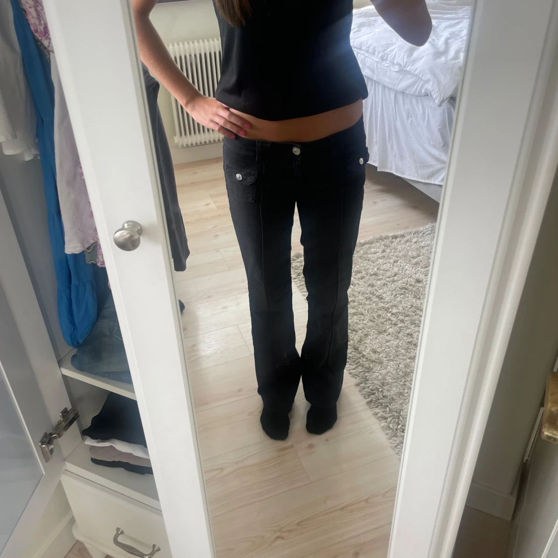 Hm lågmidjade byxor - 90