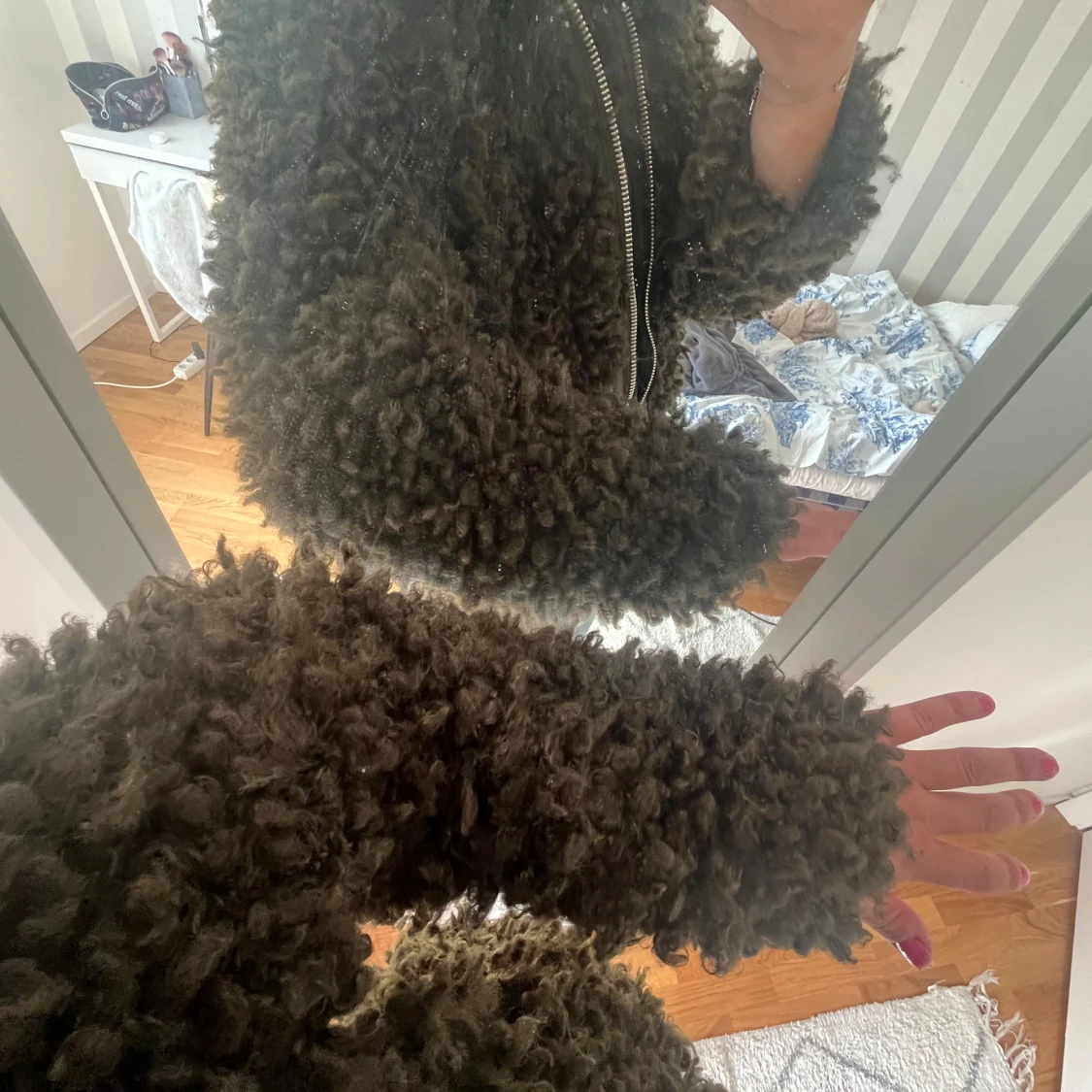 Grön teddyjacka  - 91