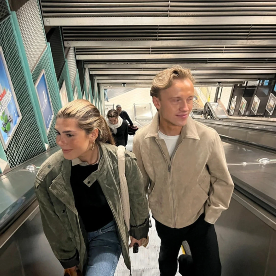 Grön mocka over-sized jacka  - 90