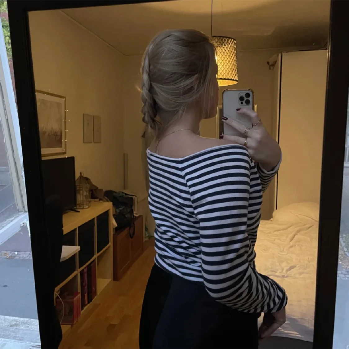 Randig stickad tröja  - 91