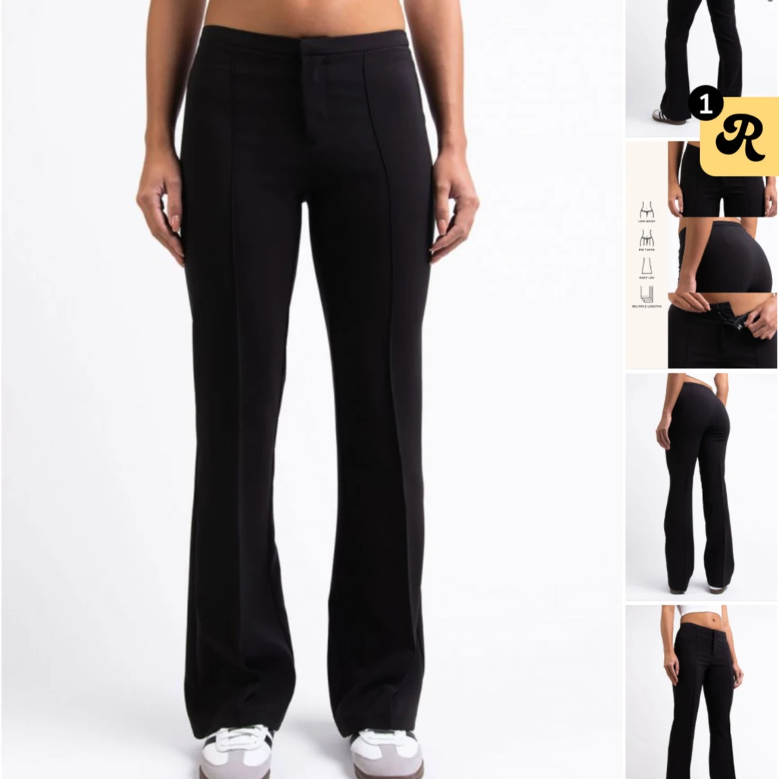 Lågmidjade kostymbyxor 