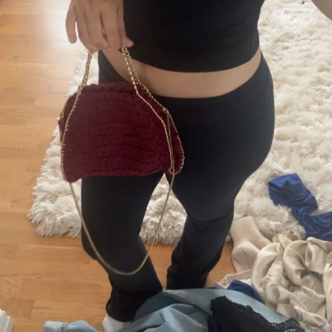 Handgjord röd väska - 90