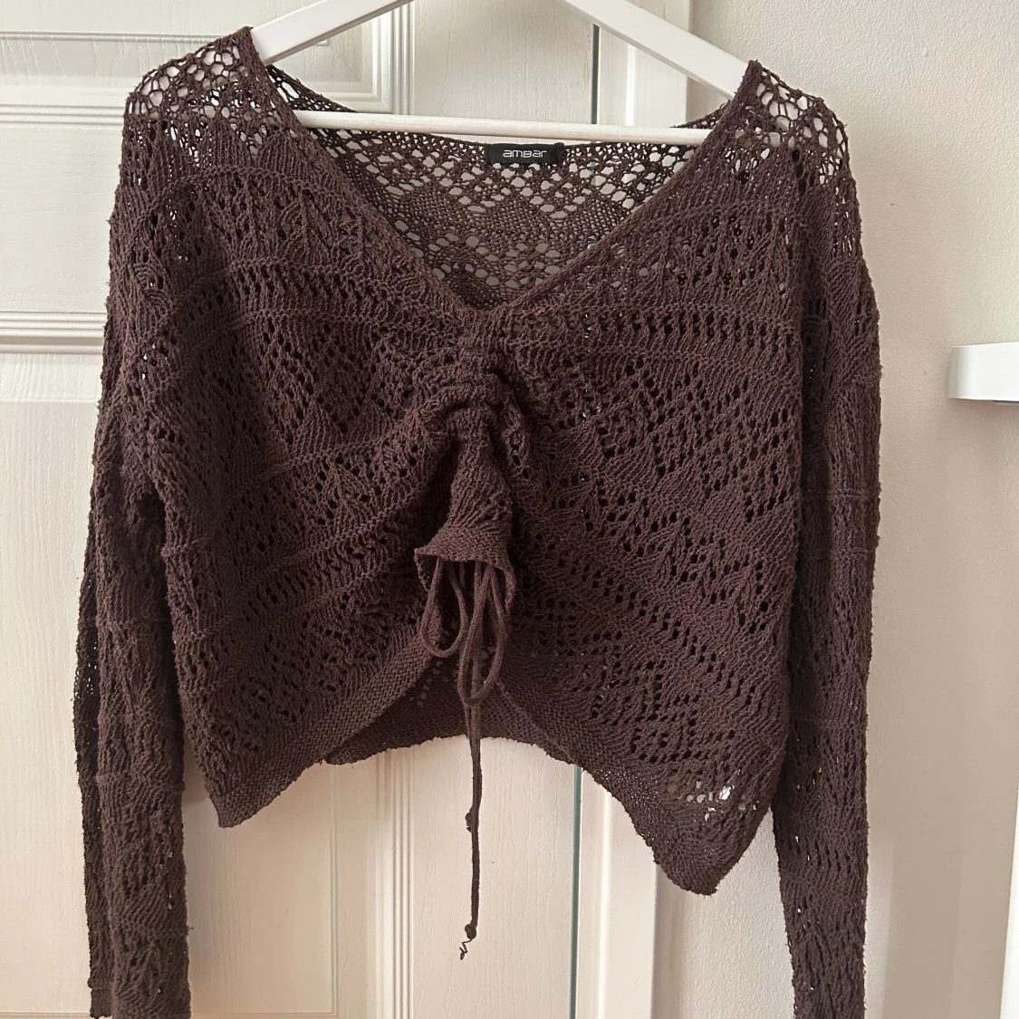 Croppad stickad tröja - 90