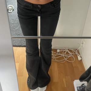 Säljer mina populära low waist jeans, supersnygga och använda ungefär 1 gång där med inga defekter och ser ut som nya! 