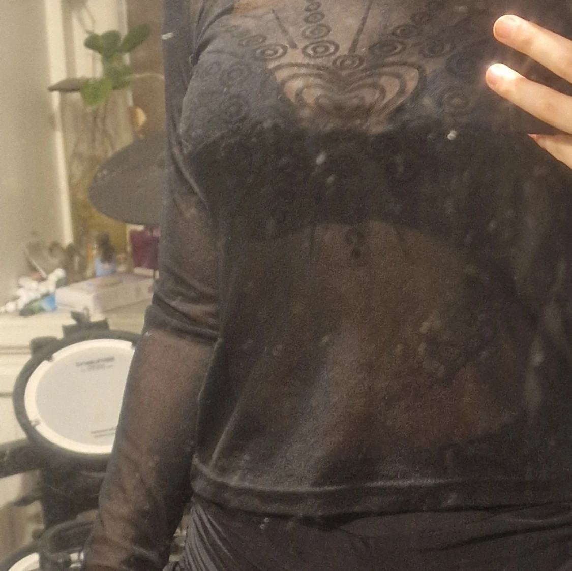 Genomskinlig y2k topp - 90