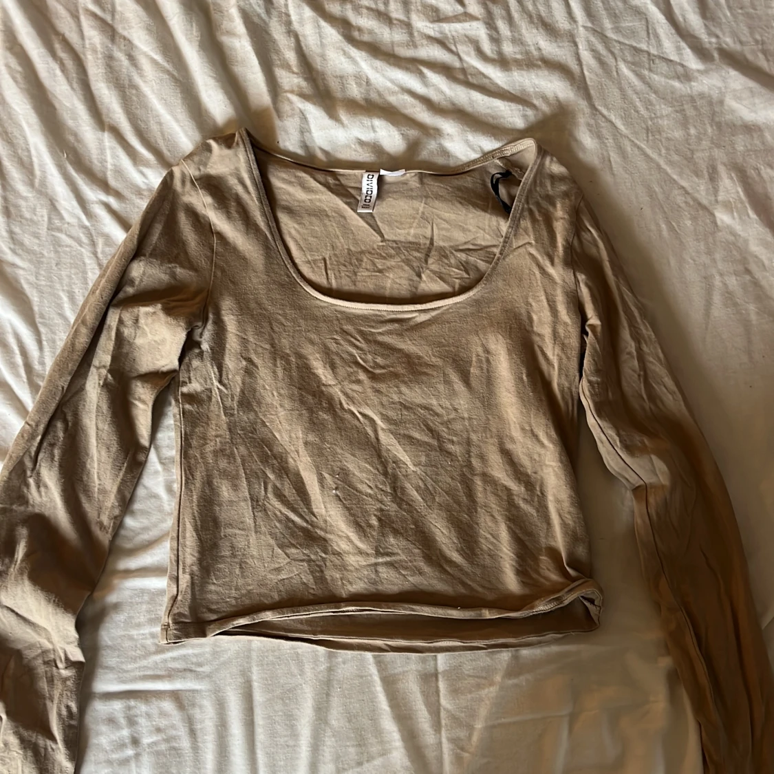 Beige långärmad tröja  - 90