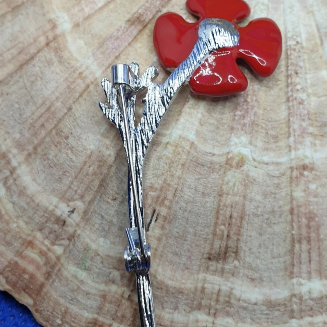 Brosch - Röd Vallmo (ny design) - 92