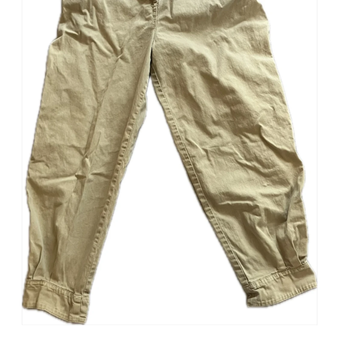 High rise beiga byxor - 90