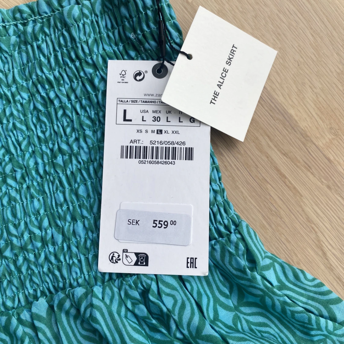 Mönstrad långkjol  - 91