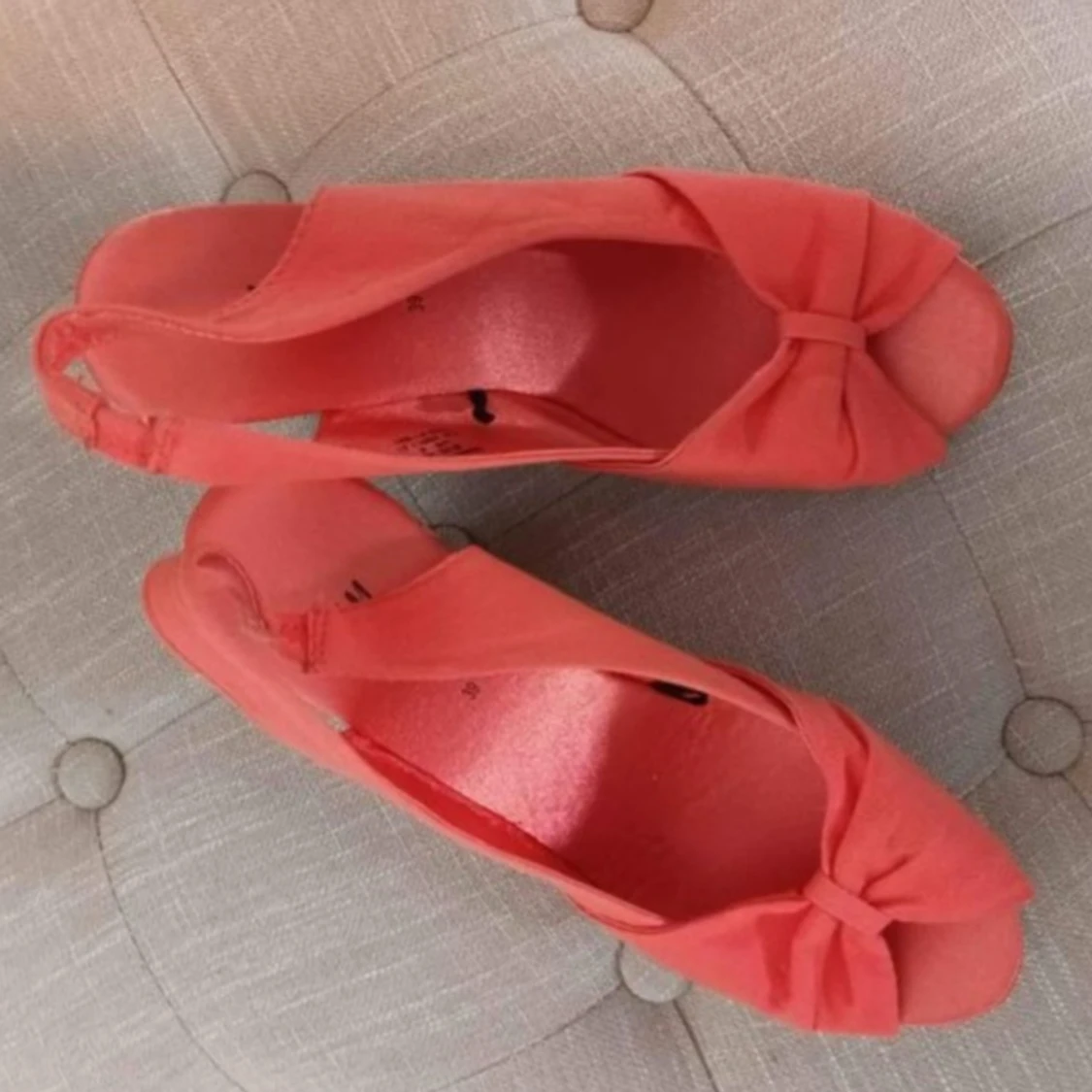 Sandaletter stl 39 apelsinfärgad canvas🍊 - 1