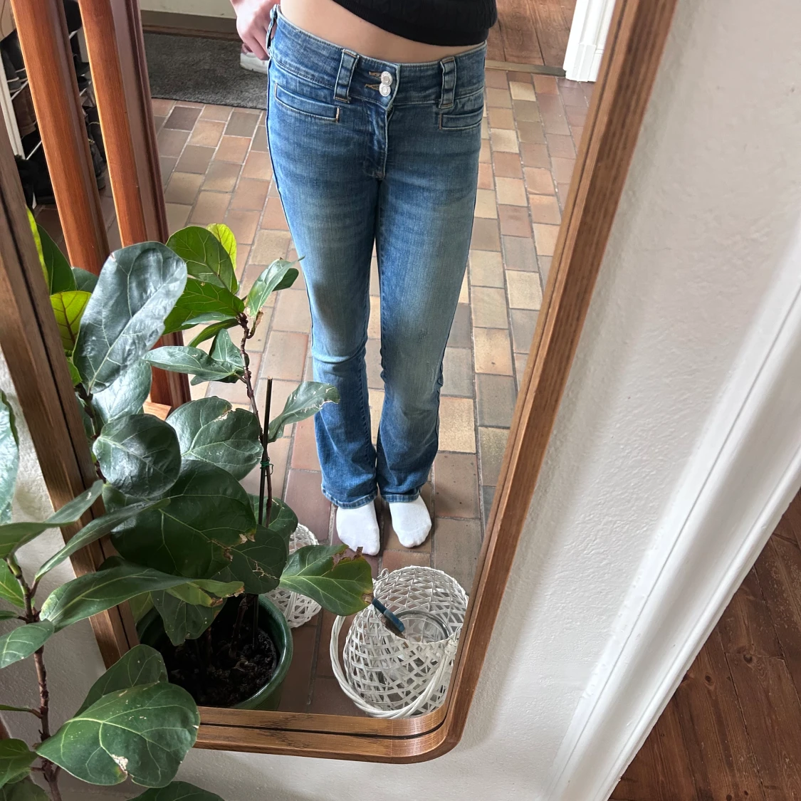 Lågmidjade bootcut jeans 