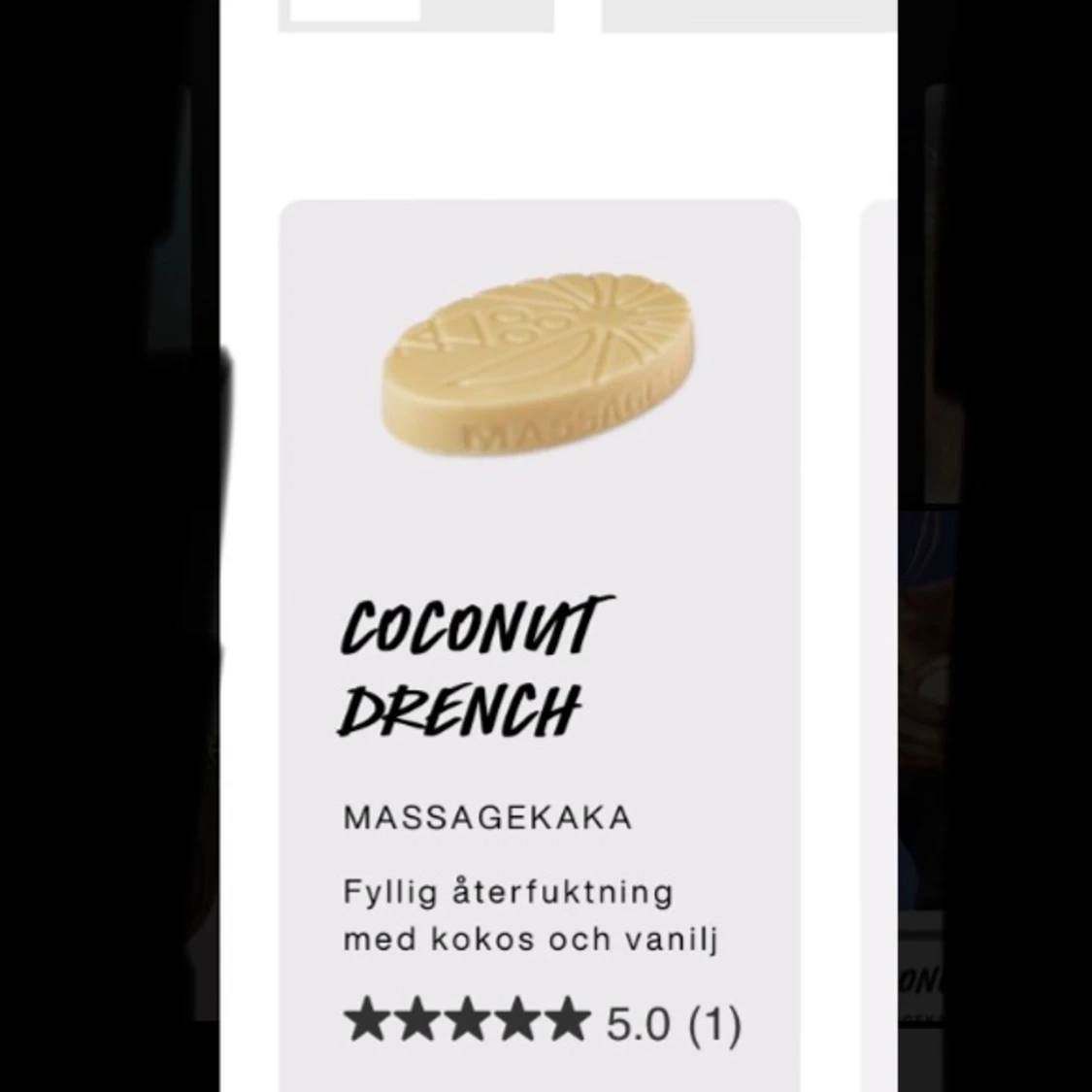Lush Massagekaka coconut drench med burk