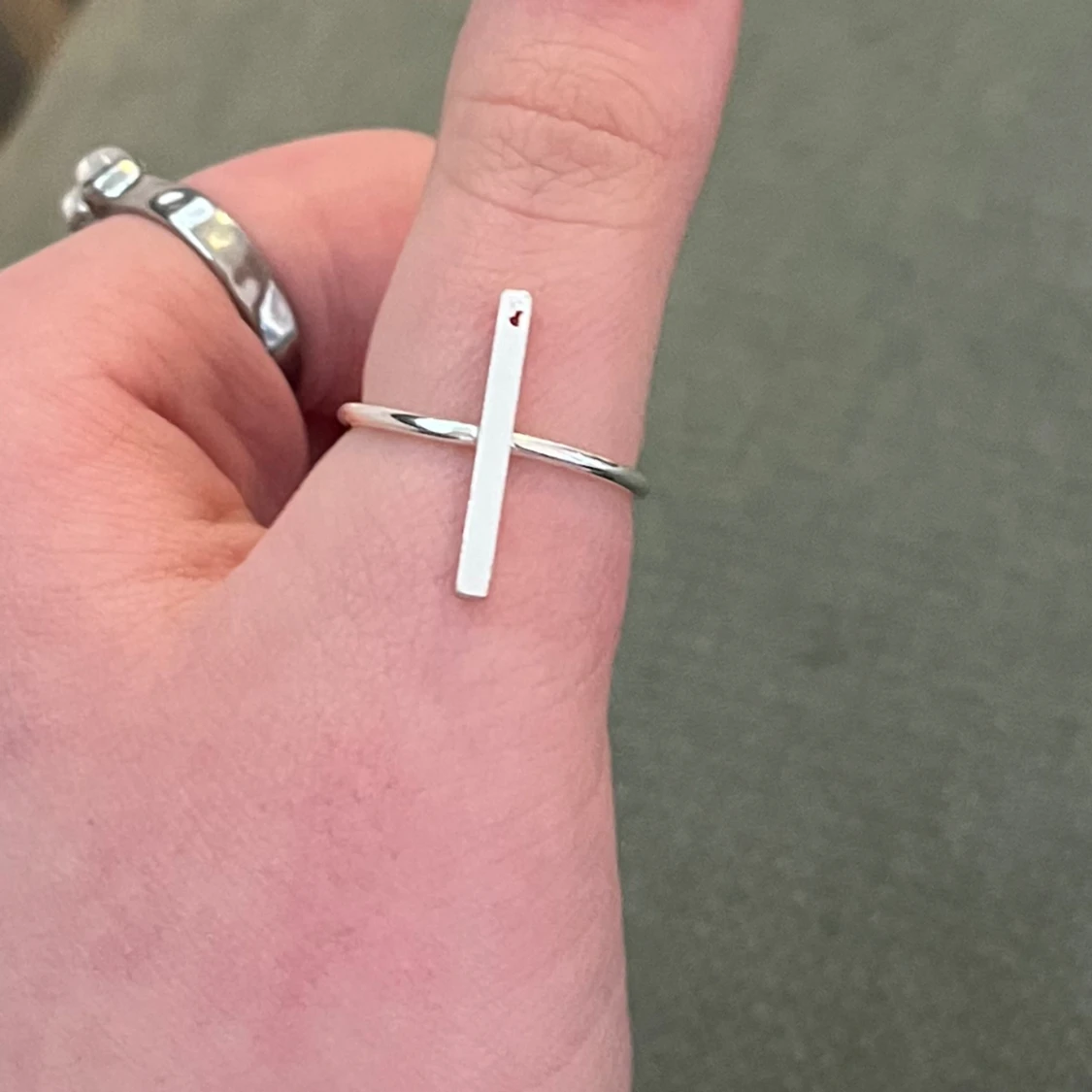 4 silver ringar set - 92